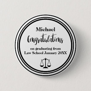 Macaron Rond 5 Cm Goupilles de bouton de félicitations d'obtention