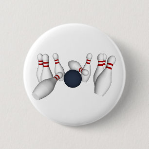 Macaron Rond 5 Cm Goupilles de bowling - bouton #3