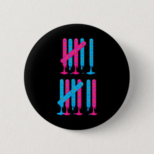 Macaron Rond 5 Cm Goutte de glace Tally Marks 67 Mème Compter 6 7 Br