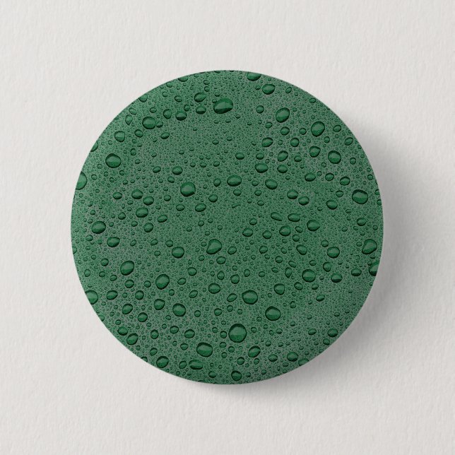 Macaron Rond 5 Cm gouttelettes d'eau vertes (Devant)