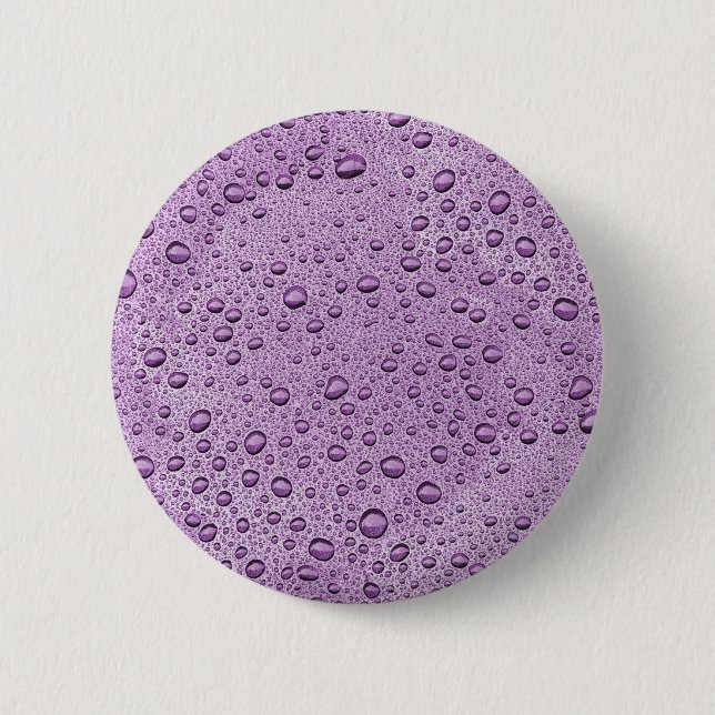 Macaron Rond 5 Cm gouttelettes d'eau violette (Devant)