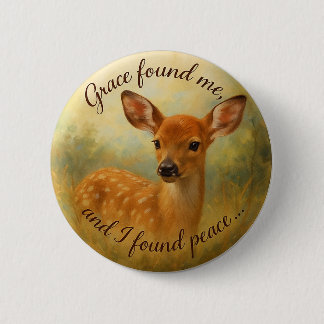 Macaron Rond 5 Cm “Grace Found Me - Button Design 1