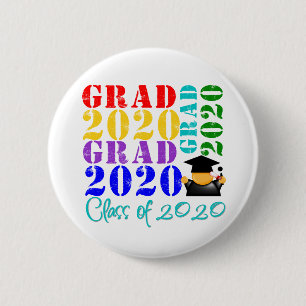 Macaron Rond 5 Cm Grad Class of 2020