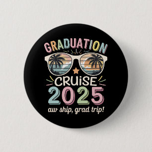 Macaron Rond 5 Cm Graduation Cruise 2025 Graduate Cruising Squad