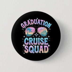 Macaron Rond 5 Cm Graduation Cruise Squad Cruising Ship Retro