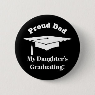 Macaron Rond 5 Cm Graduation Fière Parent Papa Graduation Cap Tassel