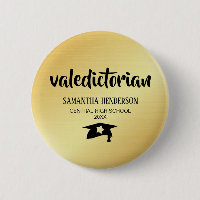 Graduation personnalisée Valedictorian Gold