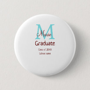 Macaron Rond 5 Cm Gradué ajouter nom monogramme vert rose simple min
