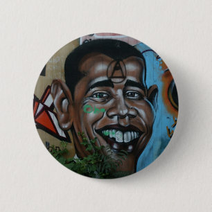 Macaron Rond 5 Cm Graffiti d'Obama