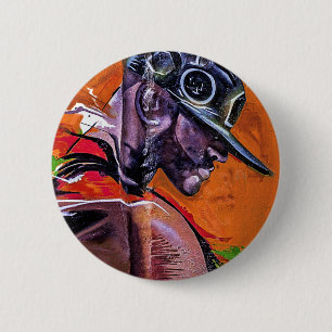 Macaron Rond 5 Cm Graffiti Style Skateboarder Guy