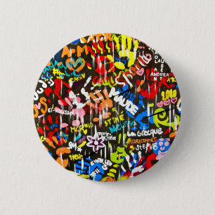Macaron Rond 5 Cm graffitis géniaux