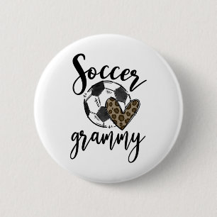 Macaron Rond 5 Cm Grammy Léopard Foot Drôle Foot
