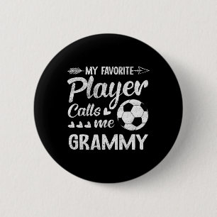 Macaron Rond 5 Cm Grammy Soccer Mon Joueur Favori M'appelle Grammy
