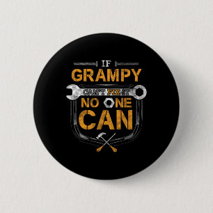 Macaron Rond 5 Cm Grampy Funny Handyman Réparez-Le Chemise Fête des