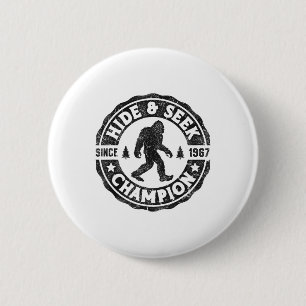 Macaron Rond 5 Cm Grand champion de cache-cache Bigfoot drôle de Sas