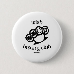 Macaron Rond 5 Cm Grand Club de Boxe Irlandais Boston Fighting Pub S