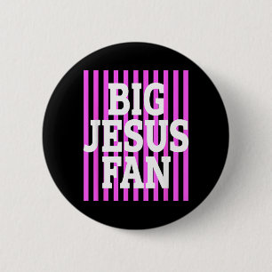 Macaron Rond 5 Cm Grand fan de Jésus rayé Grand fan de Jésus Prépa