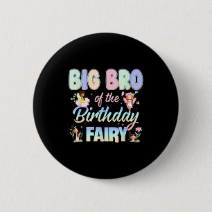 Macaron Rond 5 Cm Grand frère de la fée d'anniversaire petite fille