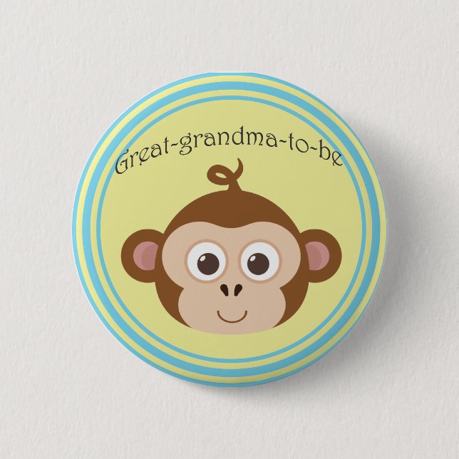 Macaron Rond 5 Cm Grand-grand-maman-à-est le bouton (Devant)