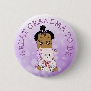 Macaron Rond 5 Cm Grand grand-mère à être Baby shower bouton