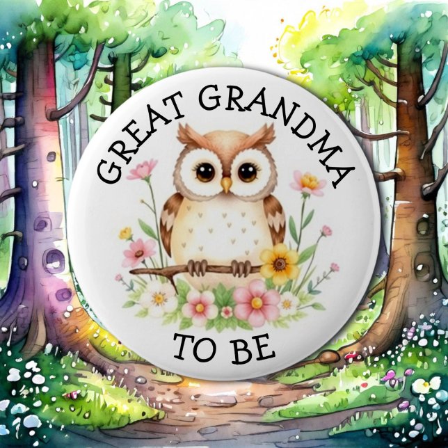 Macaron Rond 5 Cm Grand grand-mère | Baby shower à thème Woodland (Créateur téléchargé)