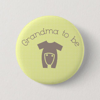 Macaron Rond 5 Cm Grand-maman à être bouton (de neutre)