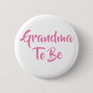 Macaron Rond 5 Cm Grand-maman à être boutons de baby shower
