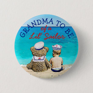Macaron Rond 5 Cm Grand-maman à être d'un baby shower de marin de