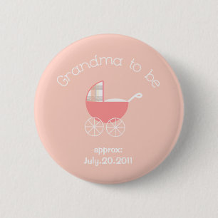 Macaron Rond 5 Cm Grand-maman au bouton de fille d'être-Bébé