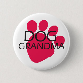 Macaron Rond 5 Cm Grand-maman de chien