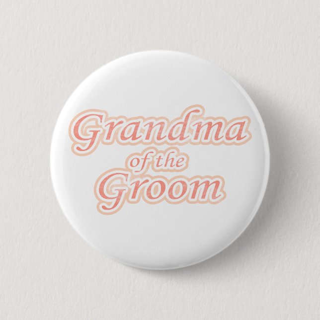 Macaron Rond 5 Cm Grand-maman de fantaisie de marié (Devant)