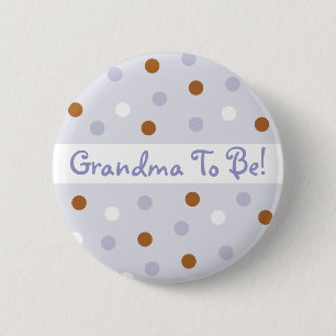 Macaron Rond 5 Cm Grand-maman de point de polka de lutin à être Pi