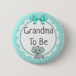 Macaron Rond 5 Cm Grand-mère à thème éléphant pour être Baby shower