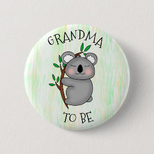 Macaron Rond 5 Cm Grand-mère Baby shower à thème Koala
