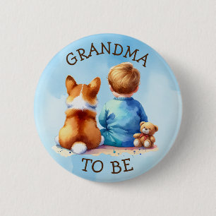Macaron Rond 5 Cm Grand-mère   Baby shower du garçon