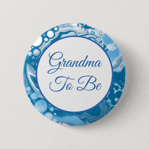 Macaron Rond 5 Cm Grand-mère   Bouton Baby shower du garçon