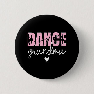 Macaron Rond 5 Cm Grand-Mère Danse D'Une Danse Grand-Mère Heureuse