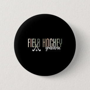 Macaron Rond 5 Cm Grand-mère de hockey sur gazon d'un joueur de hock