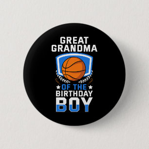 Macaron Rond 5 Cm Grand-Mère Du Garçon D'Anniversaire Bysketbyll Fam