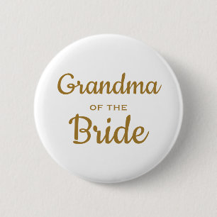 Macaron Rond 5 Cm Grand-mère du Mariage de mariée bouton personnalis
