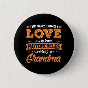 Macaron Rond 5 Cm Grand-mère grand-amour moto et grand-vélo