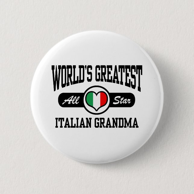 Macaron Rond 5 Cm Grand-mère italienne (Devant)