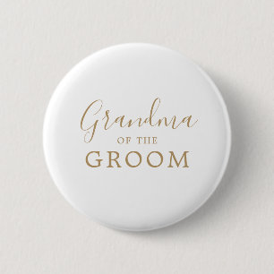 Macaron Rond 5 Cm Grand-mère or minimaliste de la Fête des mariées G