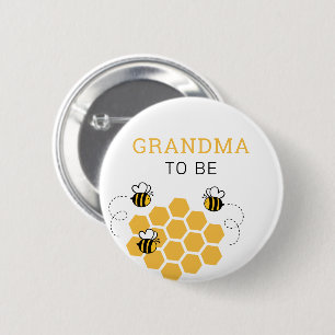 Macaron Rond 5 Cm Grand-mère pour être miel abeille Baby shower