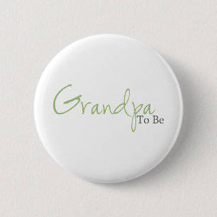 Macaron Rond 5 Cm Grand-papa à être (manuscrit vert)