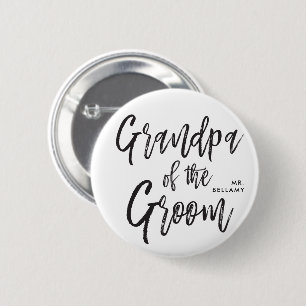 Macaron Rond 5 Cm Grand-papa du mariage de manuscrit du marié  