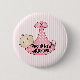Macaron Rond 5 Cm Grand-papa fier de bébé