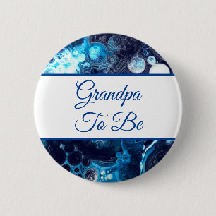 Macaron Rond 5 Cm Grand-père   Bouton Baby shower du garçon
