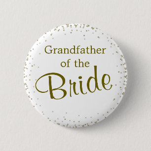 Macaron Rond 5 Cm Grand-père du bouton Confetti de la mariée