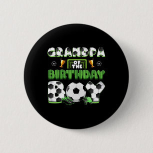 Macaron Rond 5 Cm Grand-père du groupe de football du garçon d'anniv